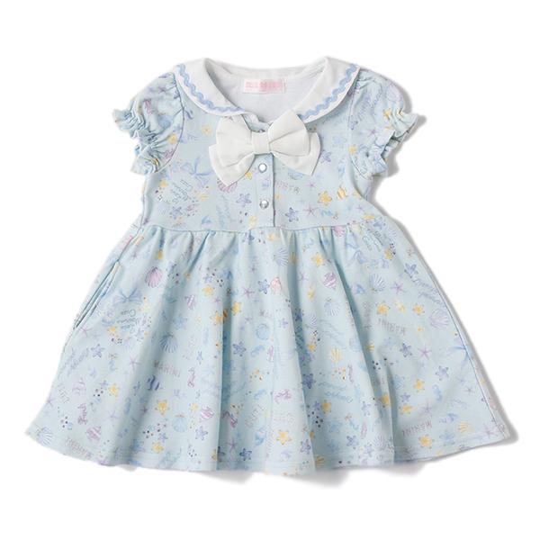 メゾピアノ Mezzo Piano シェル柄カットワンピース ナルミヤオンラインyahoo ショッピング店 通販 Yahoo ショッピング