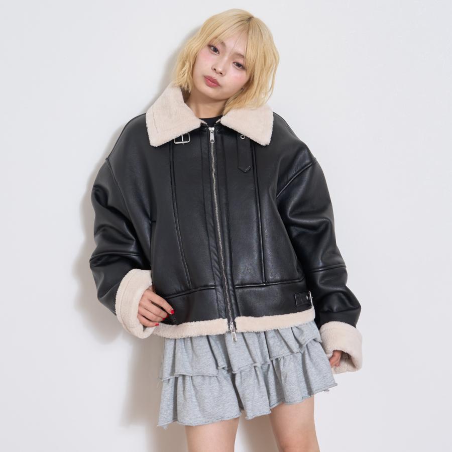 LOVETOXIC ムートンブルゾン'【50％OFF】【SALE】【O_50】【outlet