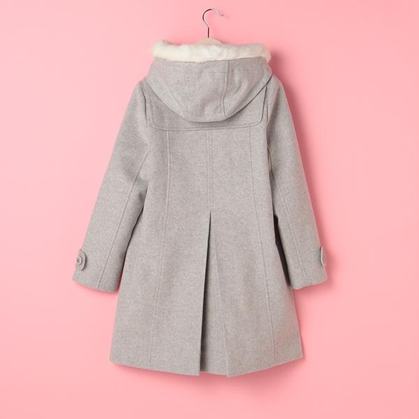 メゾピアノジュニア(mezzo piano junior)フェイクファーつきウール  