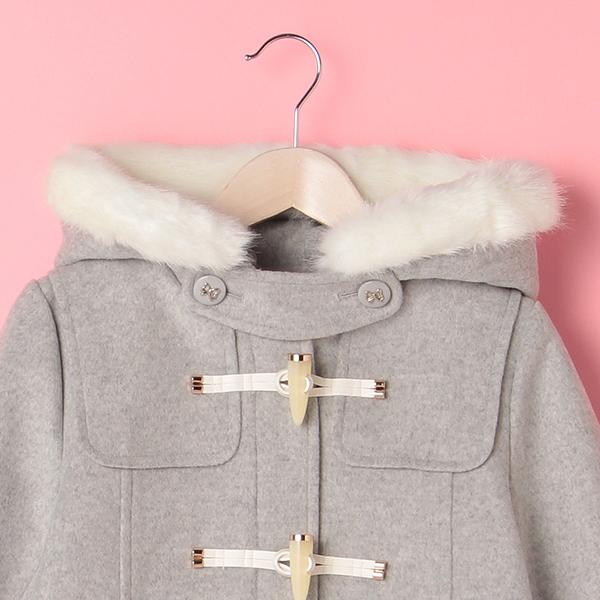 メゾピアノジュニア(mezzo piano junior)フェイクファーつきウール  