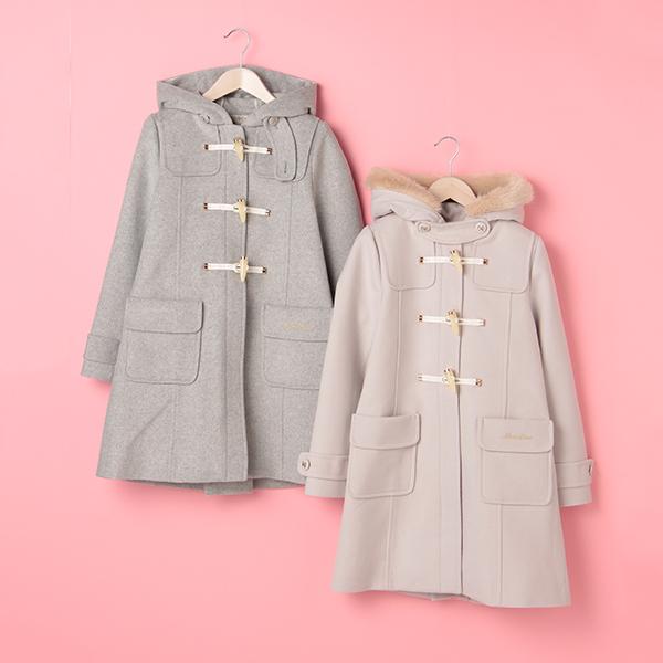 メゾピアノジュニア(mezzo piano junior)フェイクファーつきウール  