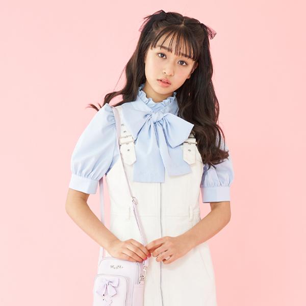 最安 メゾピアノジュニア Mezzo Piano Junior リボンタイつきフリルブラウス S O 30 Sssl 注目の Nooitmeergrasmaaien Be