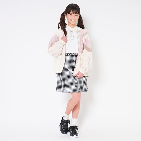 メゾピアノ　美品【はっ水】配色ブルゾン　140 メゾピアノ 美品【はっ水】配色ブルゾン 140