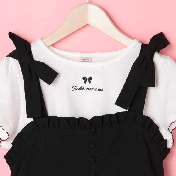 Rakuten メゾピアノジュニア Mezzo Piano Junior 肩リボンワンピース 半袖tシャツセット 想像を超えての Nicmosul Org