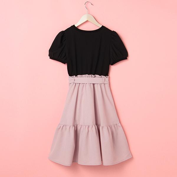 新品　メゾピアノジュニア　ガーリードッキングワンピース　ワンピース　150 mezzo piano Junior メゾピアノジュニア(mezzo junior)ガーリー