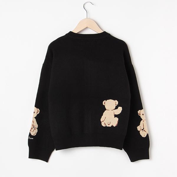 メゾピアノジュニア(mezzo piano junior)くまさんカーディガン【O_30  