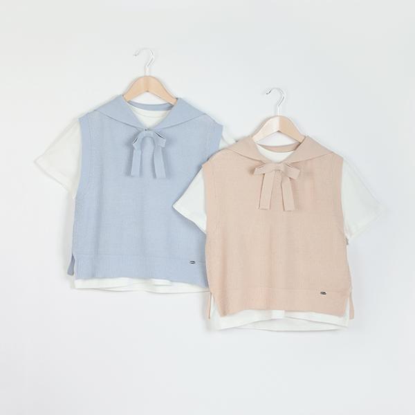 メゾピアノジュニア　メッシュセーラーベスト＆Tシャツセット　140 mezzo piano Junior メゾピアノジュニア(mezzo junior)メッシュ