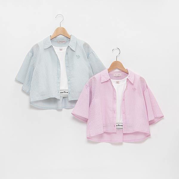 mezzo piano Junior シアーシャツ&リブタンクトップセット【50