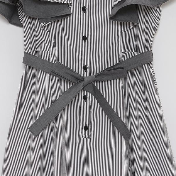 mezzo piano Junior ラッフル袖コンビネーションワンピース【50