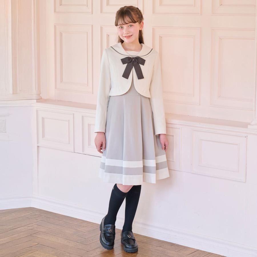 美品★メゾピアノジュニア　セーラージャケット＆ワンピースセット セーラージャケット＆ワンピースセット（スーツセット） | mezzo piano