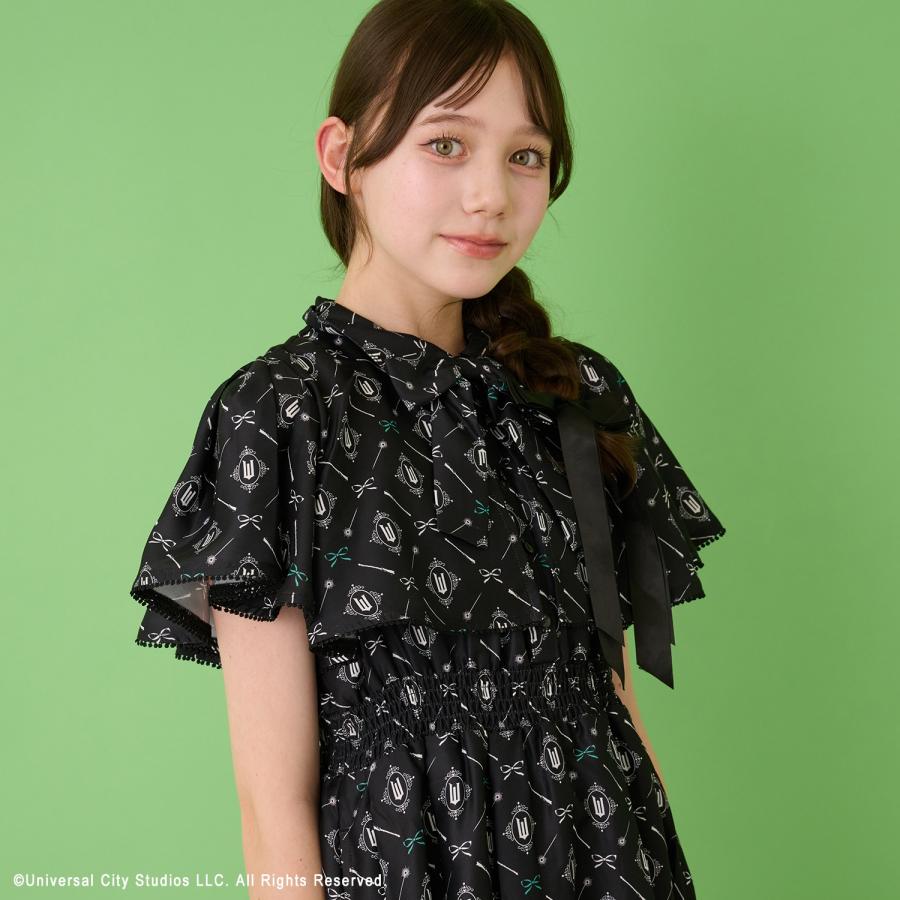 メゾピアノジュニア(mezzo piano junior)【WICKED】総柄ワンピースの画像