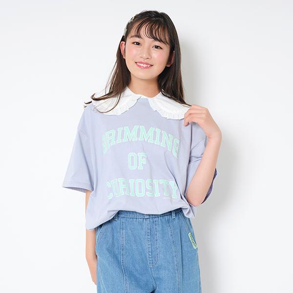 LOVETOXIC ラブトキシック(Lovetoxic)衿セットカレッジロゴ半袖T