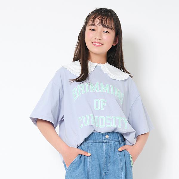 LOVETOXIC ラブトキシック(Lovetoxic)衿セットカレッジロゴ半袖T