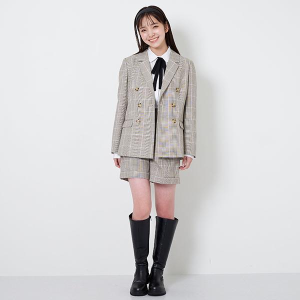 ラブトキシック　エンブレムつきジャケットショートパンツセットアップ　4点セット LOVETOXIC ラブトキシック(Lovetoxic)エンブレムつきジャケット