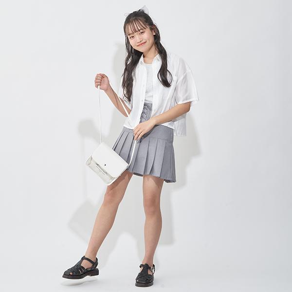 LOVETOXIC ラブトキシック(Lovetoxic)レースアップ切替プリーツ