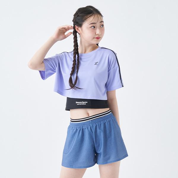 Lovetoxic 160 Lサイズ 3点セット 夏物 LOVETOXIC ラブトキシック(Lovetoxic)【SWIM】LT袖編上げTシャツ3点