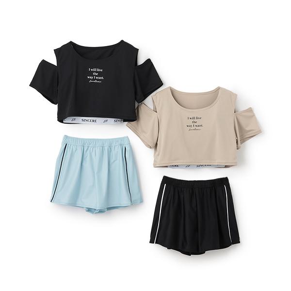 LOVETOXIC ラブトキシック(Lovetoxic)肩開き3点セット水着【O_29