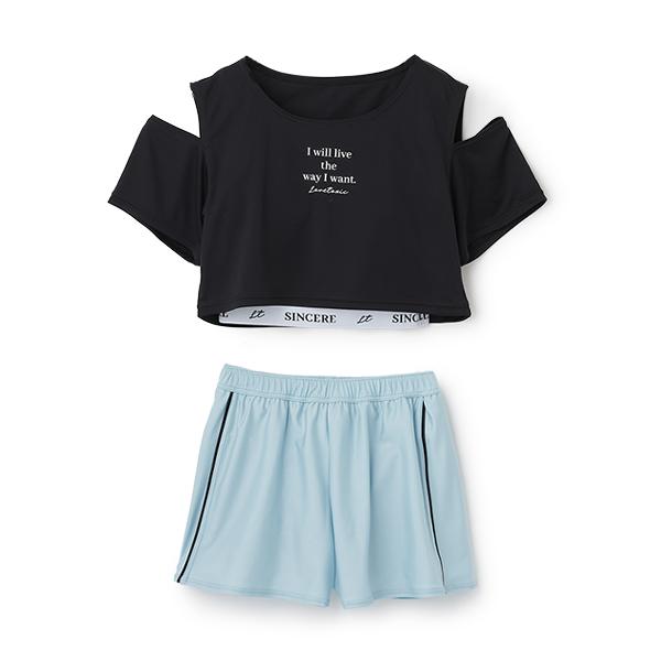 LOVETOXIC ラブトキシック(Lovetoxic)肩開き3点セット水着