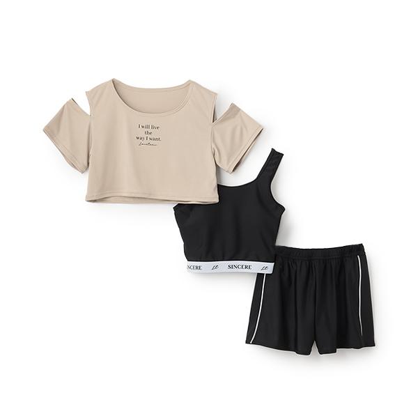 LOVETOXIC ラブトキシック(Lovetoxic)肩開き3点セット水着【O_29 