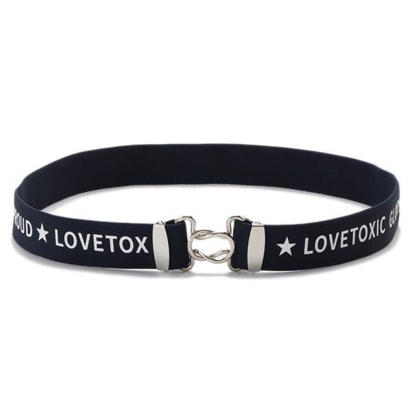 かわいい ラブトキシック Lovetoxic ロゴ入りゴムベルト Damasiocampograndems Com Br