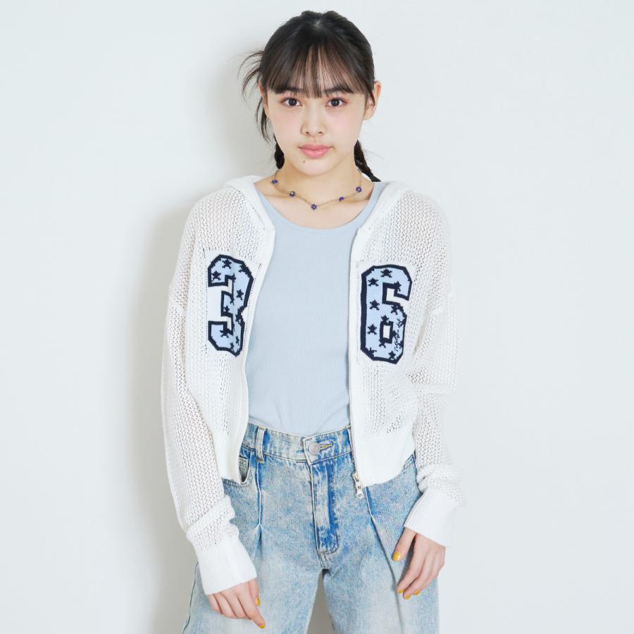 LOVETOXIC ラブトキシック(Lovetoxic)【7days】メッシュニットパーカー