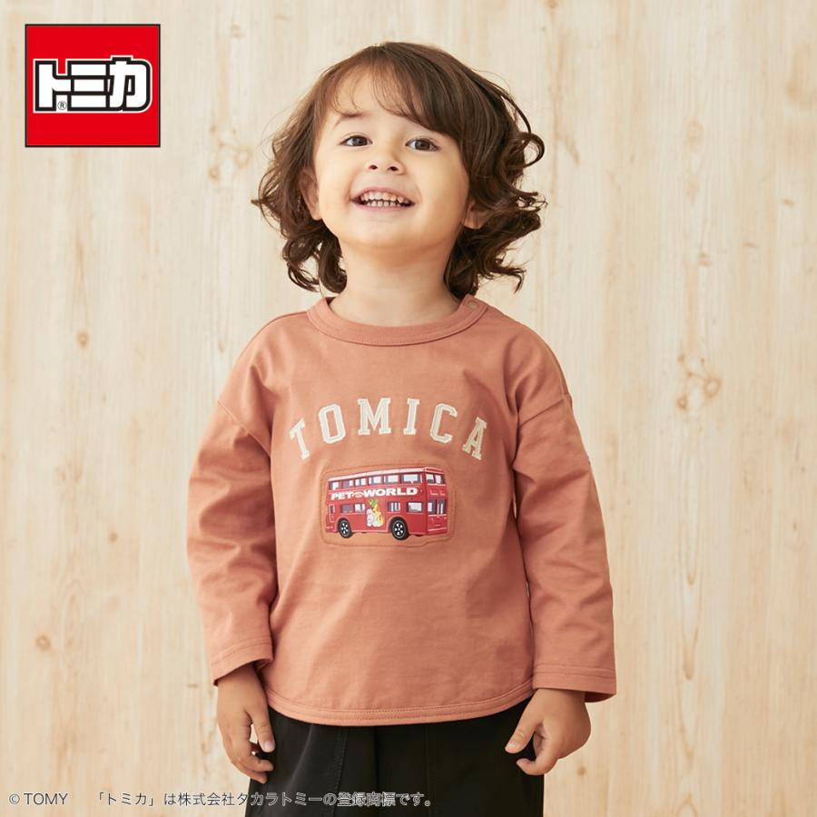 petit main プティマイン(petit main)【TOMICA】アップリケ長袖T【O_40