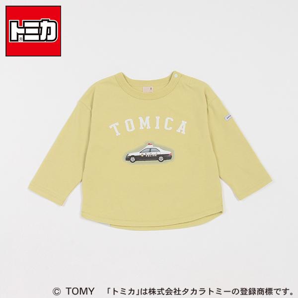 petit main プティマイン(petit main)【TOMICA】アップリケ長袖T【O_40