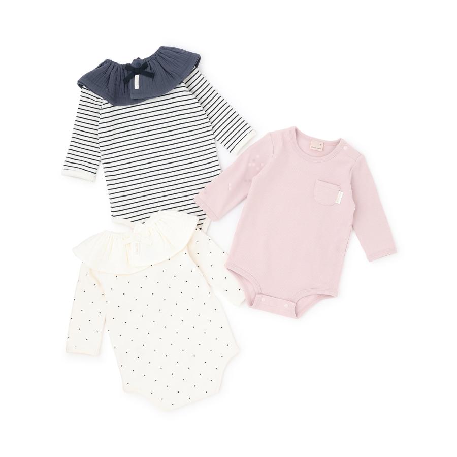 petit main プティマイン(petit main)スタイつきロンパース【29％OFF