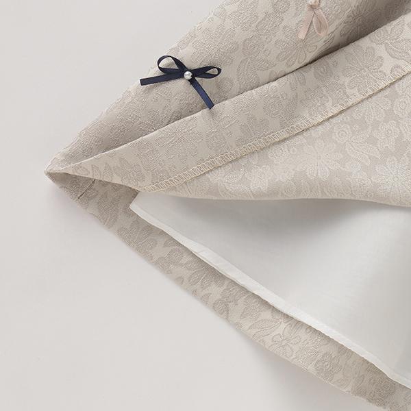 petit main フォーマル　ジャカードワンピース、襟つきジャケットセット petit main プティマイン(petit main)コサージュつきリボンジャ