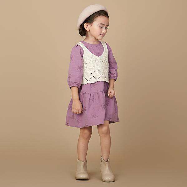 petit main プティマイン(petit main)【リンク】ティアードワンピ