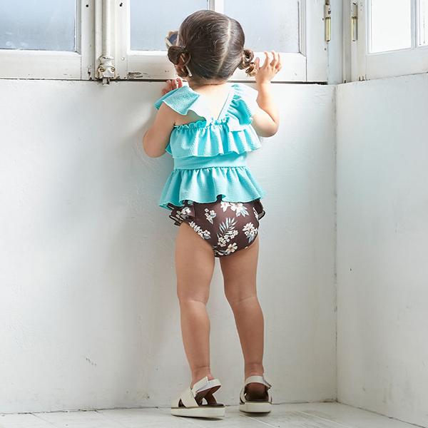 petit main LIEN タンキニセット　水着 petit main 水着 「SWIM」ワンショルダータンキニ キッズ 子供