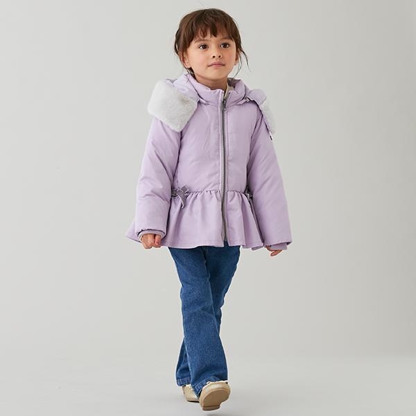 Petit main ペプラムダウンジャケット　新品未使用タグ付き petit main プティマイン(petit main)ペプラムダウン入り