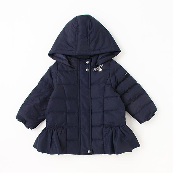 プティマイン　アウター　ダウン　コート フリルロングダウン(90cm ライト ブルー): キッズ - ナルミヤ