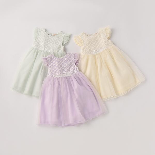 petit main プティマイン(petit main)フラワーチュールワンピース