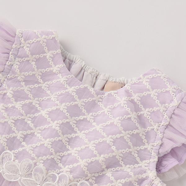 petit main プティマイン(petit main)フラワーチュールワンピース