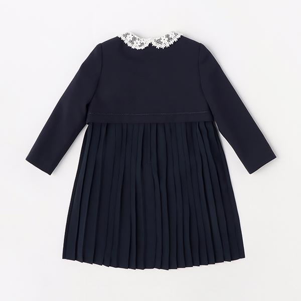 【新品】petit main プティマイン レース襟プリーツフォーマルセッ130 petit main プティマイン(petit main)レース衿プリーツOP+JK