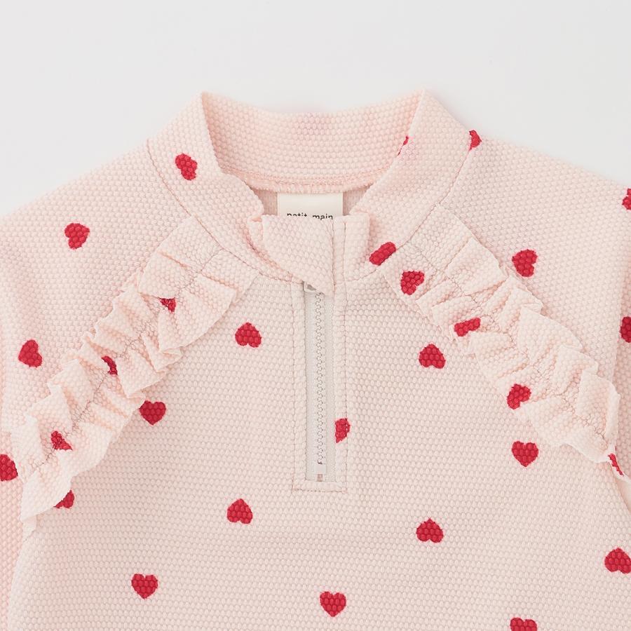 水着・ラッシュガード Lumignon Pink houndstooth swim wear petit main プティマイン(petit main)【SWIM】ラッシュガードセット