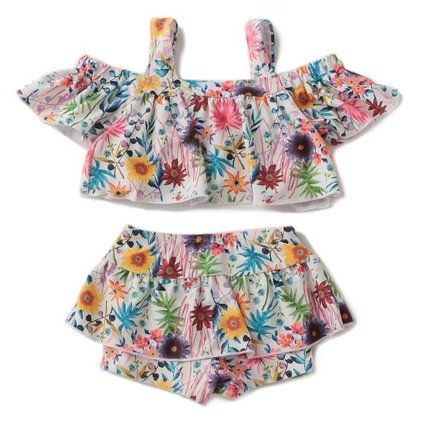 プティマイン Petit Main Uvケア オフショルセパレート水着 Swim