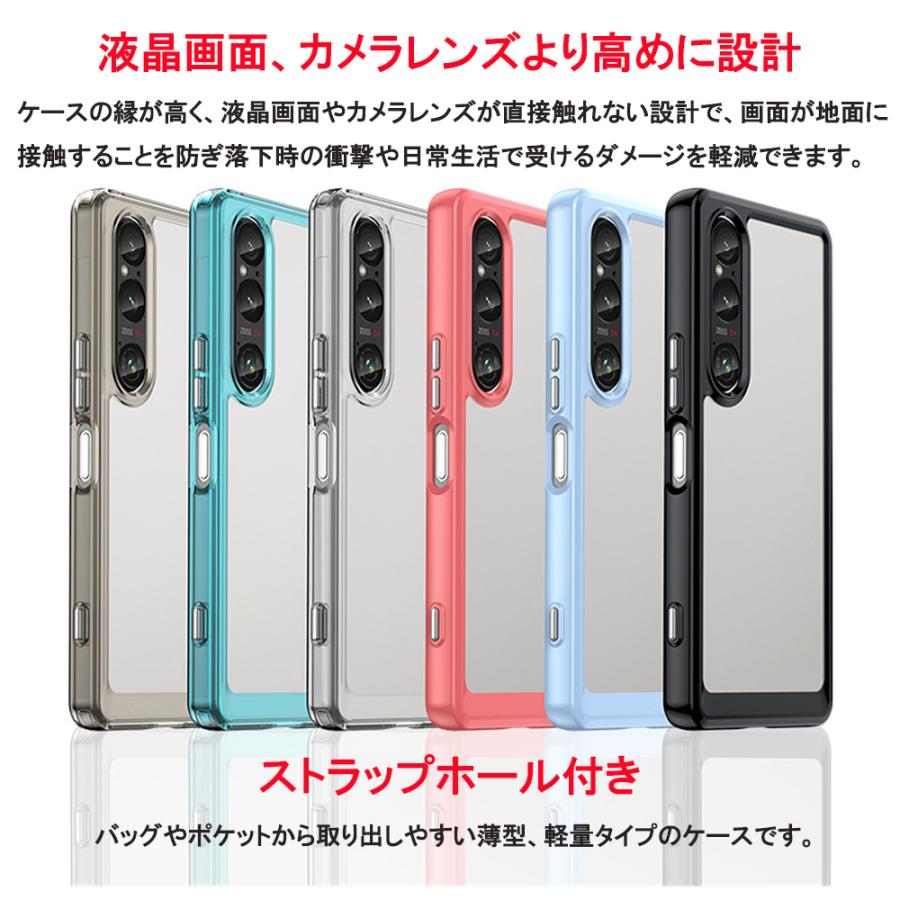 Xperia 10VII 1VII 10VI 1VI 1V ケース TPU 透明 保護ケース ハードケース 衝撃吸収 ストラップホール シリコン クリア 軽量 防滑 シンプル ソフトスマホカバー | Xperia | 02