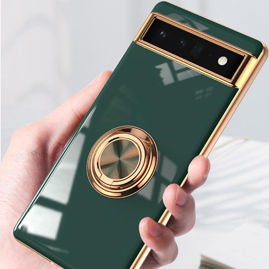 Google Pixel 6a ケース ピクセル シックスエー メッキ加工 リング付き