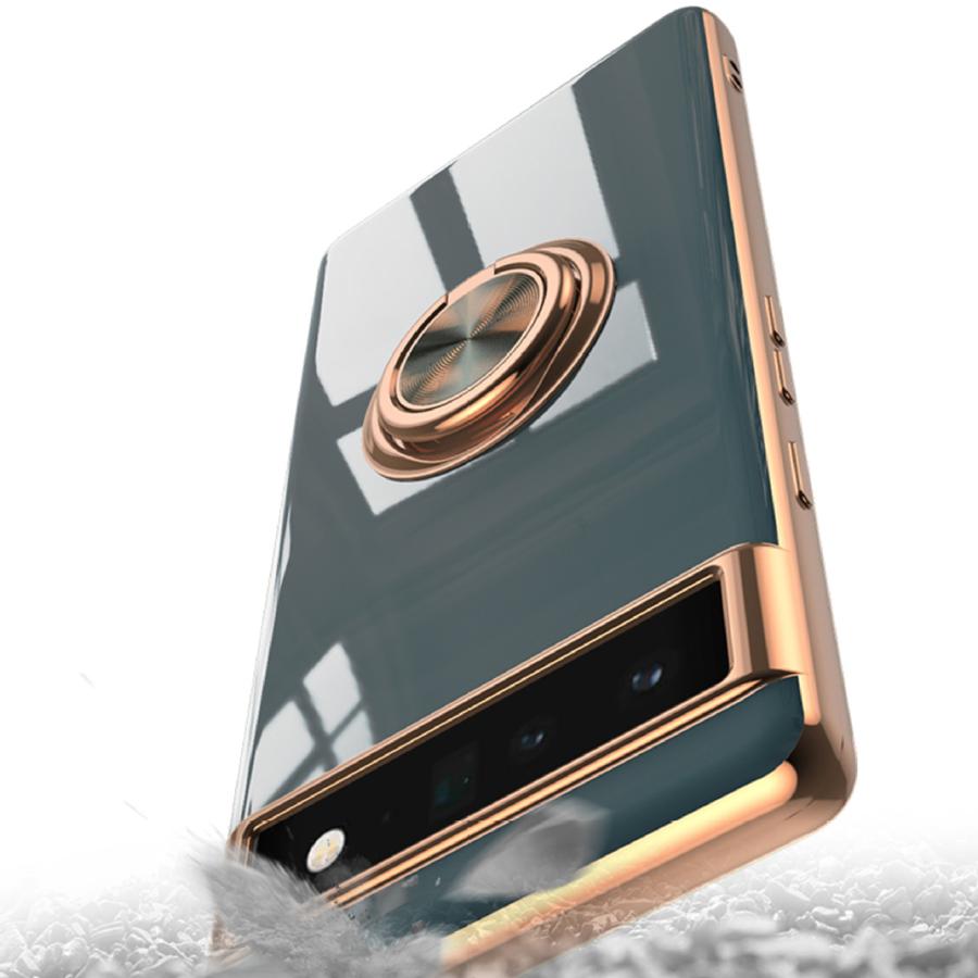 Google Pixel 6a ケース ピクセル シックスエー メッキ加工 リング付き