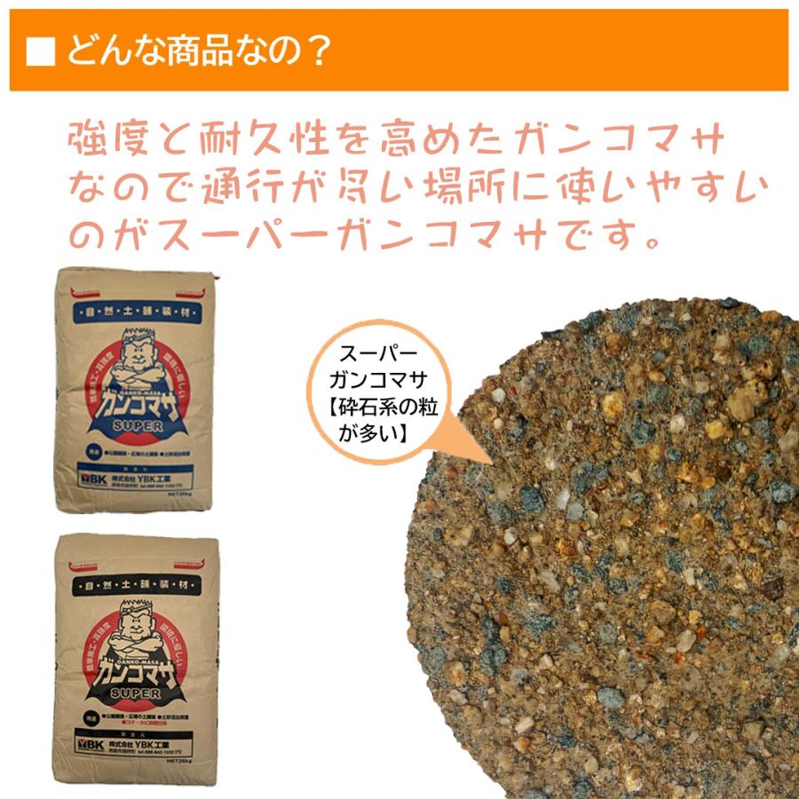 固まる土 スーパーガンコマサ 25kg 防草 雑草対策 ぬかるみ改善 地盤