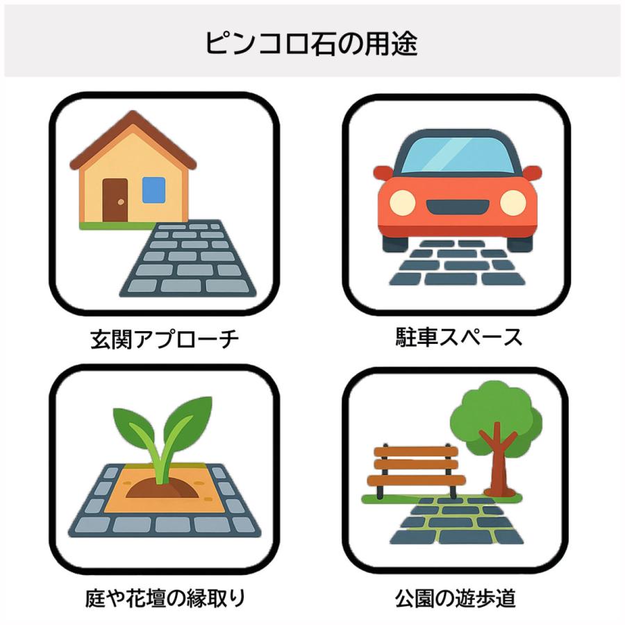 ベトナム産白半丁掛けピンコロ9✕9✕5センチ一箱1000個入り TAIKOH ピンコロ 白御影 半丁 (9×9×4.5cm) 30個セット ベトナム | 庭園