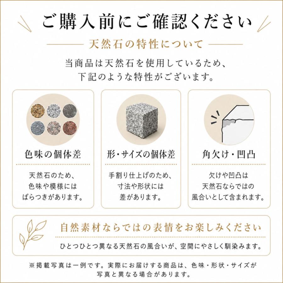 ピンコロ石 1丁 12個セット 天然石 花壇 縁取り 砂利止め 見切り石