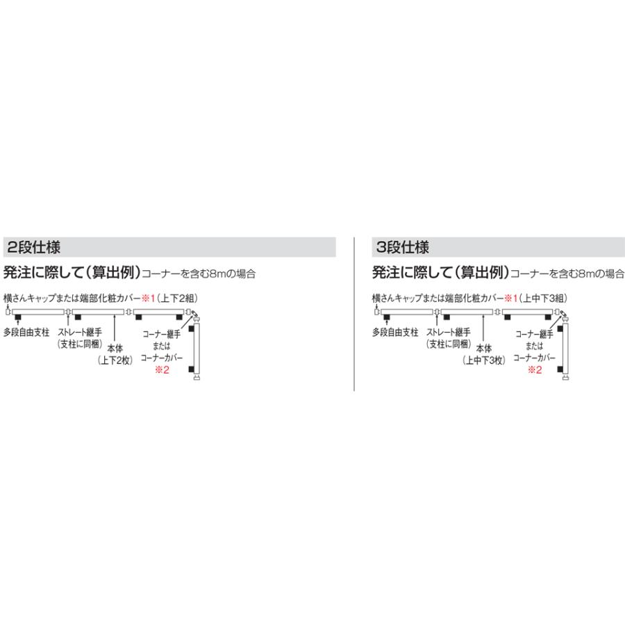 多段支柱 フェンス2段使用 高220cm（10tfps-22）_9