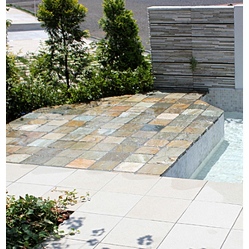 天然石 自然石 タイル オ-クルスト-ン アス-ル（90正方形40枚