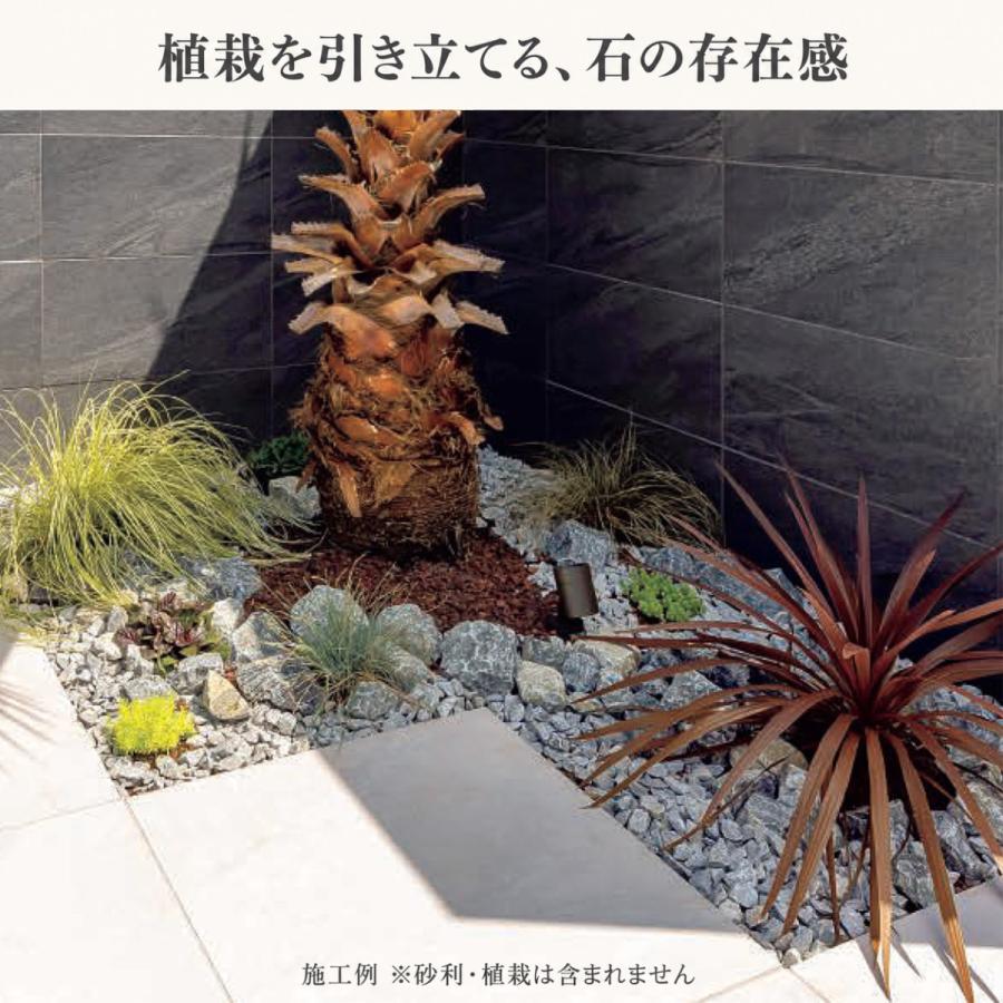割栗石 クラッシュロック アッシュグレー 約20kg L S 天然石 庭石