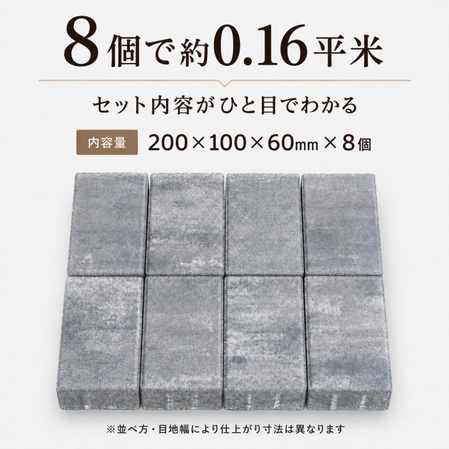 インターロッキング ブロック 8個セット エクレルブリック 200×100