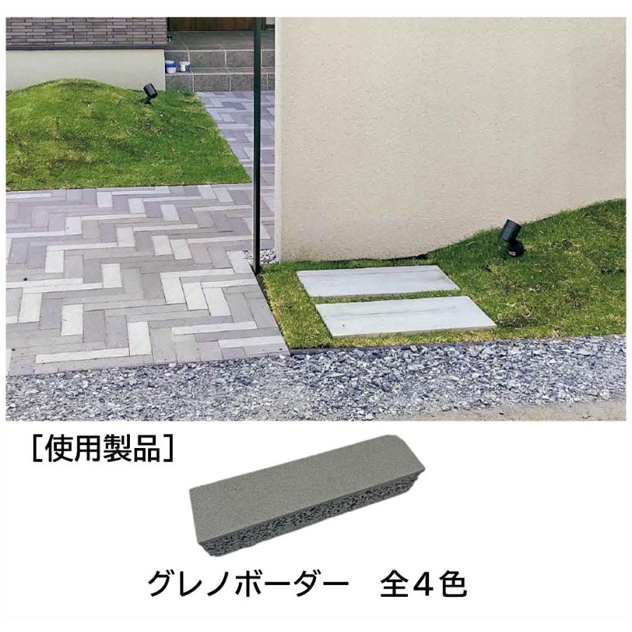 インターロッキングブロック 8個セット 透水性舗装 300×75×60mm グレノ