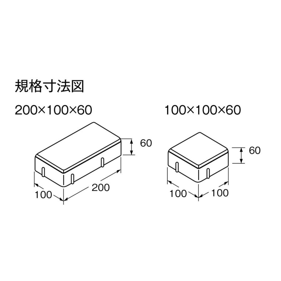 インターロッキングブロック 100個 インターロッキングブロック 100×100×60mm ハイブリック6 正方形 18個